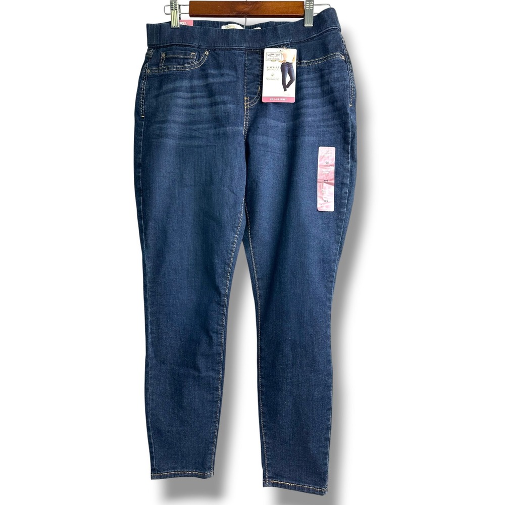 Signature Levi Strauss Gold Totally Shaping Pull-On Skinny Jeans 10S W30 L28 NEW